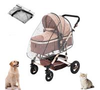 Unisize - Funda impermeable para mascotas, protección contra la nieve/lluvia/viento para perro/gato, cubierta transparente plegable, adecuada para varios modelos de cochecito, para sacar mascotas en