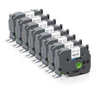 Unismar TZ Tape - Cinta de etiquetas TZe de 18 mm 0.7 blanco laminado compatible con Brother TZe-241 TZe241 3/4 pulgadas TZe cinta de etiquetas para Ptouch PT-D400AD PT-D410 PT-D600 PT-D400 PT-2700