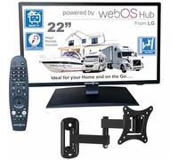 Unispectra ® Smart TV de 55.9 cm 12V con webOS, Full HD ELED, Freeview y sintonizador de satélite, 240V/24V/12V, 3 HDMI, 2 USB, Magic Remote - Ideal para autocaravanas, barcos, camiones