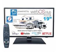 Unispectra ® TV inteligente de 19" (webOS) - ELED HDR 240v 12v con Freeview y sintonizador SAT, 3x HDMI, 2x USB, mando a distancia mágico. Ideal para autocaravanas, cámpers, caravanas, camiones