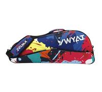 Unistrengh Bolsa para raquetas de bádminton Bolsa impermeable para raquetas de tenis Bolsos de hombro individuales de 3 a 6 raquetas Tote Pack (Amarillo graffiti)