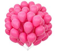 Unisun Globos Rosa Caliente 100 Piezas, 12 Pulgadas Látex Rosa Intenso Globos Paquete para Rosa Temáticos Kit Arco Globos Cumpleaños Bodas Baby Shower Carnaval Eventos Fiestas Decoraciones