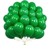 Unisun Globos verdes 50 globos de color verde oscuro de 30 cm globos de látex verde para mujeres hombres niños fiesta de cumpleaños Navidad selva safari salvaje una boda graduación cumpleaños
