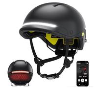 UNIT 1 FARO - Casco de bicicleta inteligente | MIPS | Luces LED delanteras y traseras | Alerta de choque | Señales de giro y luces de freno compatibles con control remoto de navegación | Certificado