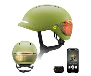 UNIT 1 FARO - Casco inteligente | MIPS | Luces | Certificado de bicicleta, bicicleta eléctrica, scooter | Alerta de choque | Señales de giro y luces de freno automáticas compatibles | Aplicación iOS y