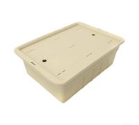 Unit - Bandeja de té con fregadero de agua, organizador apilable de cocina de camping para senderismo al aire libre, material PP de grado alimenticio (amarillo)
