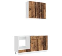 Unita cocina Lucca 5 piezas madera co madera ingeniería | Armarios 40 y 60 cm, base 60 cm, panel lavavajillas, fijación a pared incluido, patas regulables