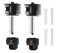 UniTak3D 2 PCS A1 Mini/A2L Alta Temperatura Hotend 0.4mm Compatible with Bambu Lab A1/A1 Mini/A2L Impresoras 3D Boquilla de Acero Endurecido+Bloque Calentador de Latón Cromado con Calcetín de Silicona