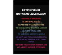 Unitarian Universalist Principles Poster | Display church core values in your room(Framed,16x24inch(40x60cm))