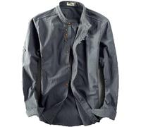 UNITDUCT Soulona - Camisa Katana Soulona para hombre, estilo japonés Soulona, camisa Soulona, Gris, Medium