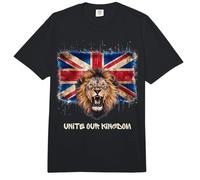 Unite Our Kingdom - Bandera británica Vintage con león rugiente Comfort Colors Adult Heavyweight T-Shirt