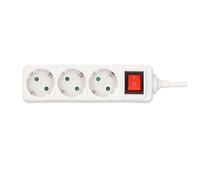Unitec 445211 Regleta de 3 enchufes, Blanco