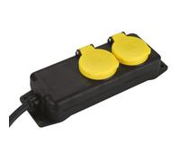 Unitec 47550 - Regleta (IP44, 1,5 m, H07RN-F3G1,5mm²), color negro y amarillo