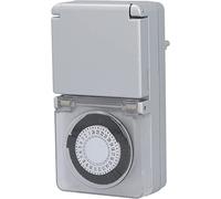 Unitec 48435 Temporizador Diario analógico Interior con protección Infantil integrada, Plata, IP: 44