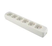 Unitec 48682 KiSi-TSD 6 enchufes con suspensión o Cable, Color Negro, Blanco, M.Aufhängung