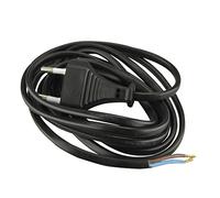 UNITEC Cable Europeo H03VVH2-F2 x 0,75 mm², 2 Metros, Color Negro