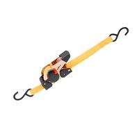 Unitec Correa tensora autoenrollable y Gancho en Forma de S de Goma, 350 m de Longitud, 320 kg de Fuerza de Amarre, Color Negro