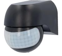 Unitec Detector de Movimiento por Infrarrojos con Sensor de 180° para Interior y Exterior, IP44, con Cabezal inclinable, Alcance de 12 m, Montaje en Superficie, 5 Modos Diferentes, Negro, 2000 W