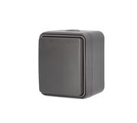 UNITEC Enchufe de 1 enchufe AP/FR Aqua, montaje en superficie, apto para ambientes húmedos, IP54, para interior y exterior, antracita, 1 unidad