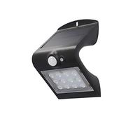 Unitec Lámpara de pared solar LED con detector de movimiento de 120°, 1,5 W, 220 lúmenes, 4000 K, IP65, color negro, 30911