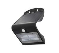 Unitec Lámpara de pared solar LED con detector de movimiento de 120°, 3,2 W, 400 lúmenes, 4000 K, IP65, color negro, 30925