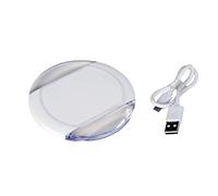 Unitec Placa de Carga inductiva fácil y rápida Compatible con Qi estándar, Incluye Cable de conexión