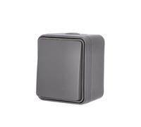 UNITEC Pulsador AP/FR Aqua, apto para ambientes húmedos, IP54, para interior y exterior, antracita, 1 unidad