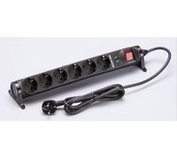UNITEC Regleta de 6 enchufes con Interruptor, 1,4 m, Color Negro