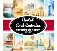 United Arab Emirates Scrapbook Paper: 20 Double-Sided Pages of Watercolor UAE Landscapes | 8.5" x 8.5" | Perfect for Scrapbooking, Journaling & Creative DIY Projects