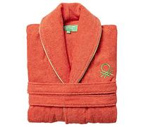 UNITED COLORS OF BENETTON. Albornoz Unisex hombre o mujer 360gsm 100% algodón, Rojo
