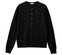 United Colors of Benetton Camiseta Coreana M/L 1002d5485 Cárdigan, Negro 01, L para Mujer