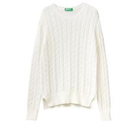 United Colors of Benetton Camiseta G/C M/L 1594e101o Suéter, White Latte 074, Mujer