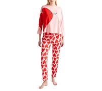 United Colors of Benetton Camiseta M/L 3vd03m05u Pijama, Rosa, XXS para Mujer