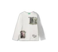 United Colors of Benetton Camiseta M/L, Color Blanco., 120 cm