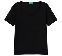 United Colors of Benetton Camiseta para Mujer, Negro, S