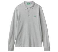 United Colors of Benetton Camiseta Polo M/L 3089j3204 Camisa de Polo, Gris Melange 501, Hombre