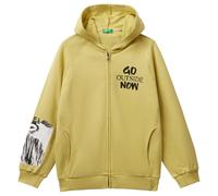 United Colors of Benetton Giacca C/CAPP M/L 33nvc505a Sudadera con Capucha, Verde, 130 cm Niños y Adolescentes