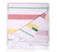 UNITED COLORS OF BENETTON, Hamman 80x165cm 350gsm 100% algodón Rosa/Amarillo Casa Benetton, Verde/Gris, 80x165