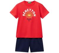 United Colors of Benetton Comp(t-Shirt+Short) 3096gk00q Corredino bebé, Rojo, 3 años para Niños