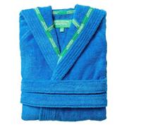 UNITED COLORS OF BENETTON Rainbow - Albornoz con Capucha, Talla L/XL, 100% Algodón, Gramaje de 360 gsm, Suavidad Excepcional, Agradable al Tacto, Certificación Oeko-Tex, Apto lavado a máquina, Azul