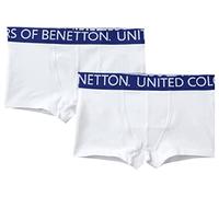 United Colors of Benetton Set 2 Boxers 3op80x189 Juego de Ropa Interior, Blanco 901, X-Large para Niños