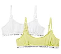 United Colors of Benetton Set 2 Reggiseni 3mc10r1in Sujetador, Amarillo, 130 cm para Niñas