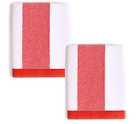 UNITED COLORS OF BENETTON. Set 2 Toallas DE Playa 90X160CM 450GSM Terry 100PercentALGODON Rojo CASA Benetton