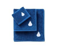 UNITED COLORS OF BENETTON. Set Toallas 3pcs: Toalla de tocador (30x50cm) + Toalla de Manos (50x90cm) + Toalla de baño (70x140cm) 450gsm 100% Algodon Azul Oscuro con Pera Azul cl