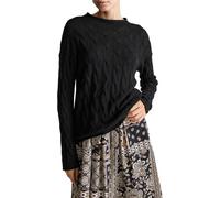 United Colors of Benetton Jersey Cuello Alto M/L 1335d2467 Suéter, Negro 700, S para Mujer