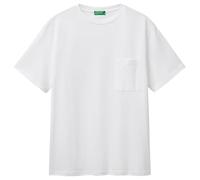 United Colors of Benetton T-Shirt 3bl0u10a8 Camiseta, Color Blanco, S para Hombre