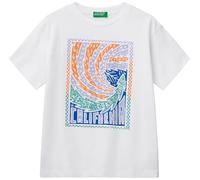 United Colors of Benetton T-Shirt 3i1xc10p7 Camiseta, Color Blanco, 140 cm para Niños