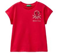 United Colors of Benetton T-Shirt 3i1xg10d6 Camiseta, Rojo Magenta 34l, 98 cm para Niñas