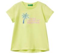 United Colors of Benetton T-Shirt 3i1xg10jb Camiseta, Amarillo, 12 Months para Niñas