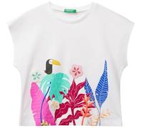 United Colors of Benetton T-Shirt 3i1xg10jh Camiseta, Color Blanco, 12 Months para Niñas
